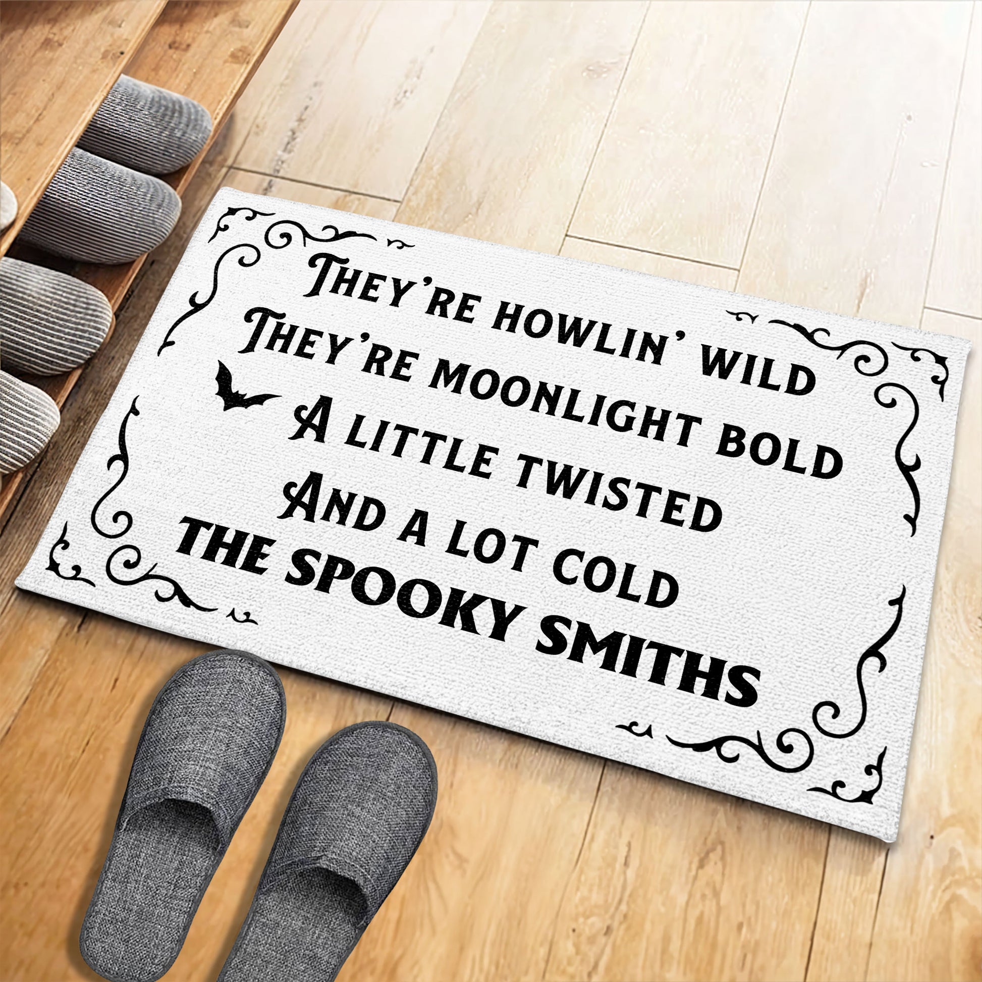 They're Howlin' Wild, Moonlight Bold, Spooky Personalized Doormat