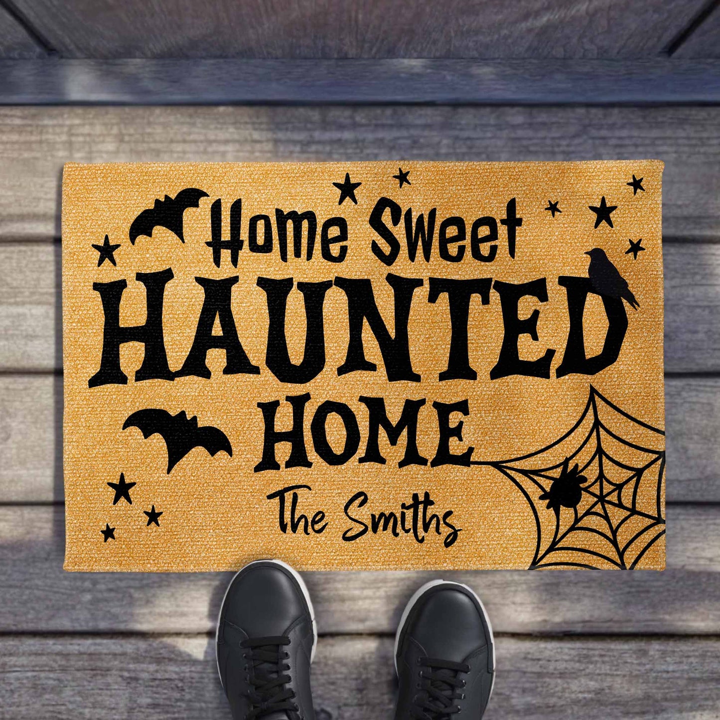 Home Sweet Haunted Home With Bats And Crow