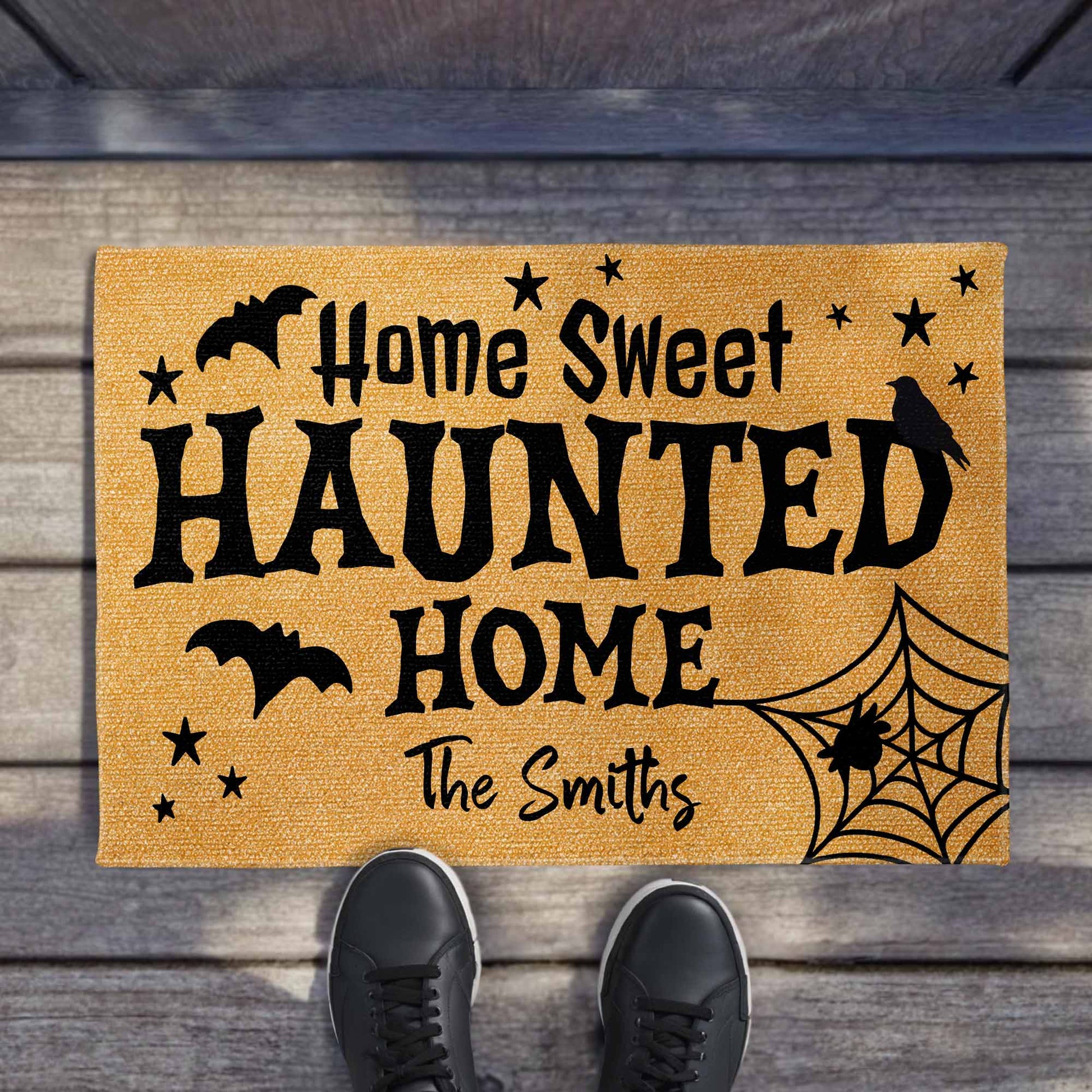 Home Sweet Haunted Home With Bats And Crow