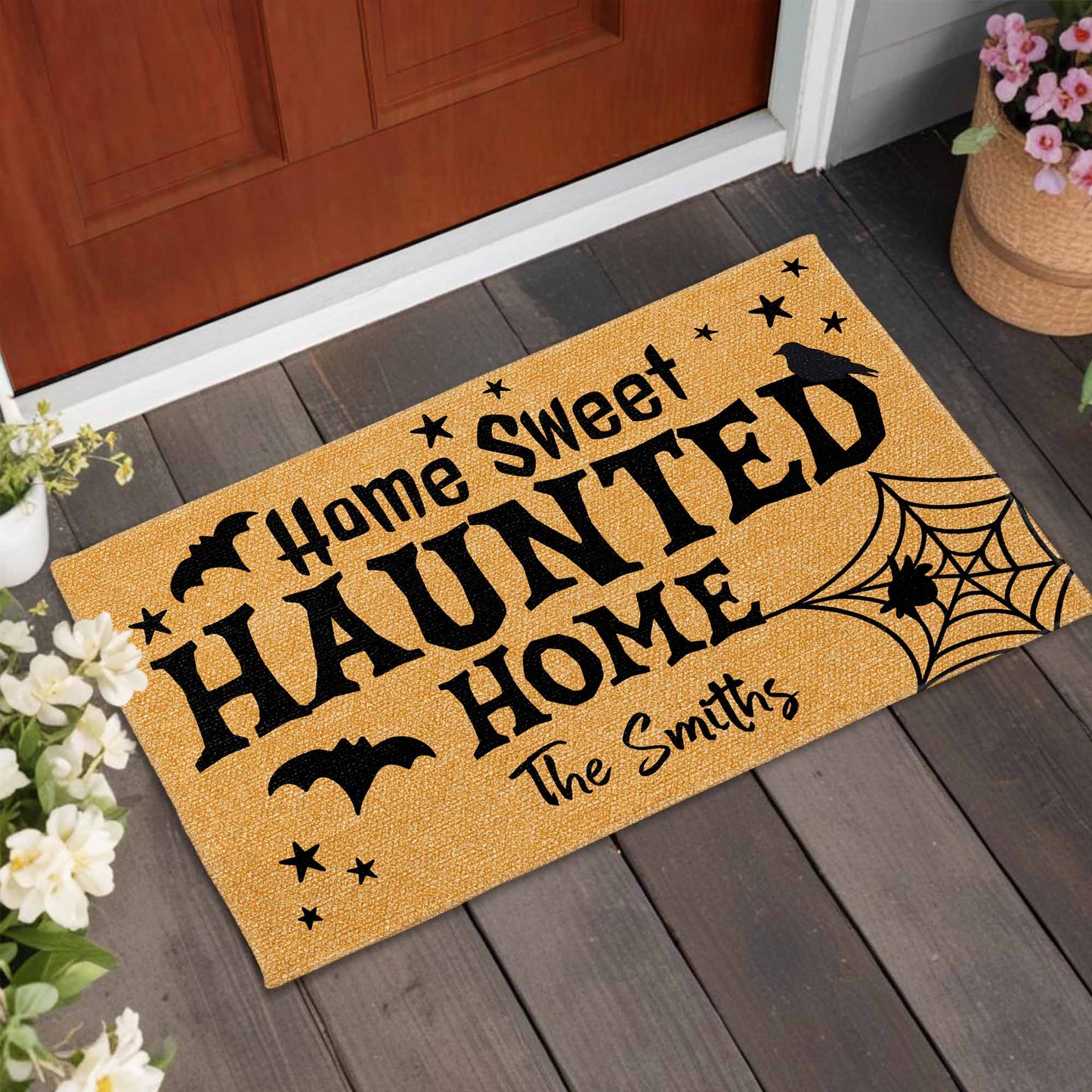 Home Sweet Haunted Home With Bats And Crow