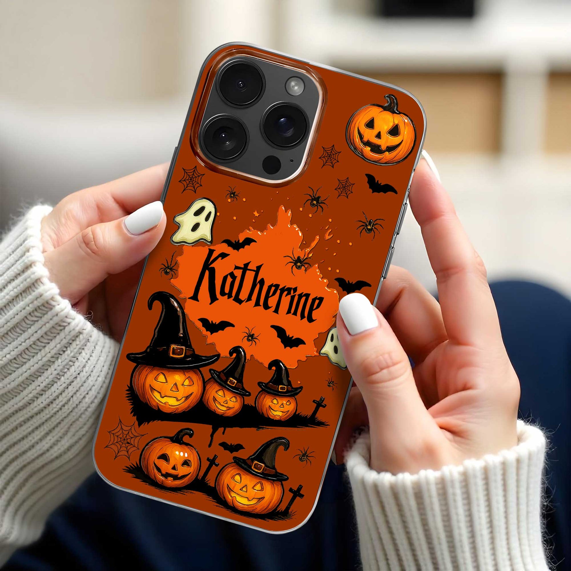 Spooky Season Pumpkins and Playful Ghosts