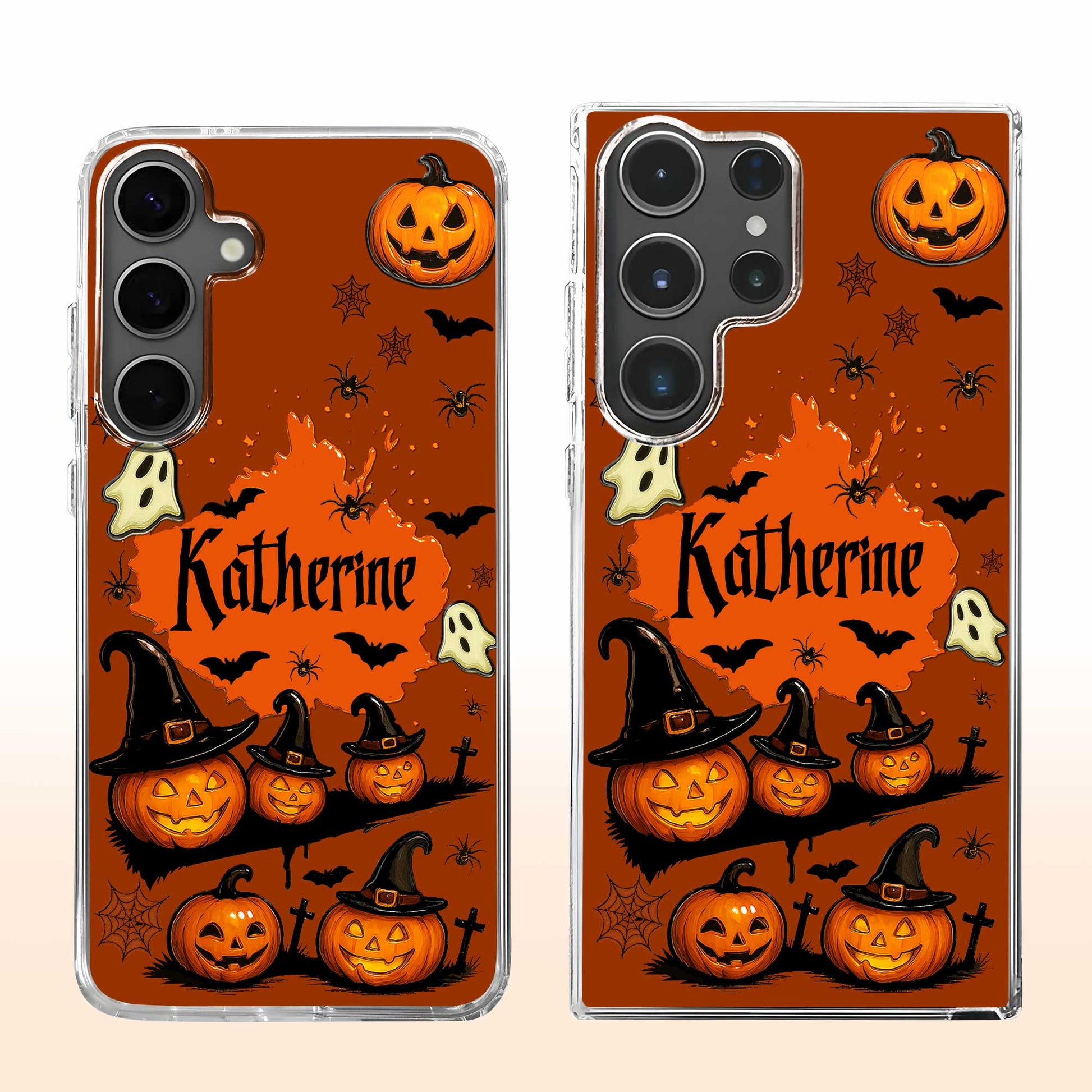 Spooky Season Pumpkins and Playful Ghosts