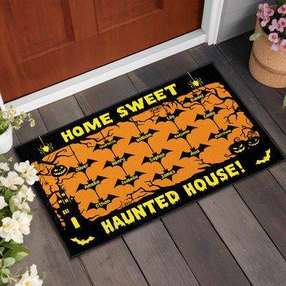 Home Sweet Haunted House With Bats and Pumpkins