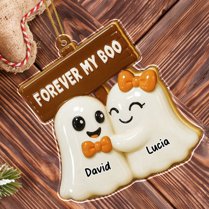 Forever My Boo, Cute Ghost Couple Ornament