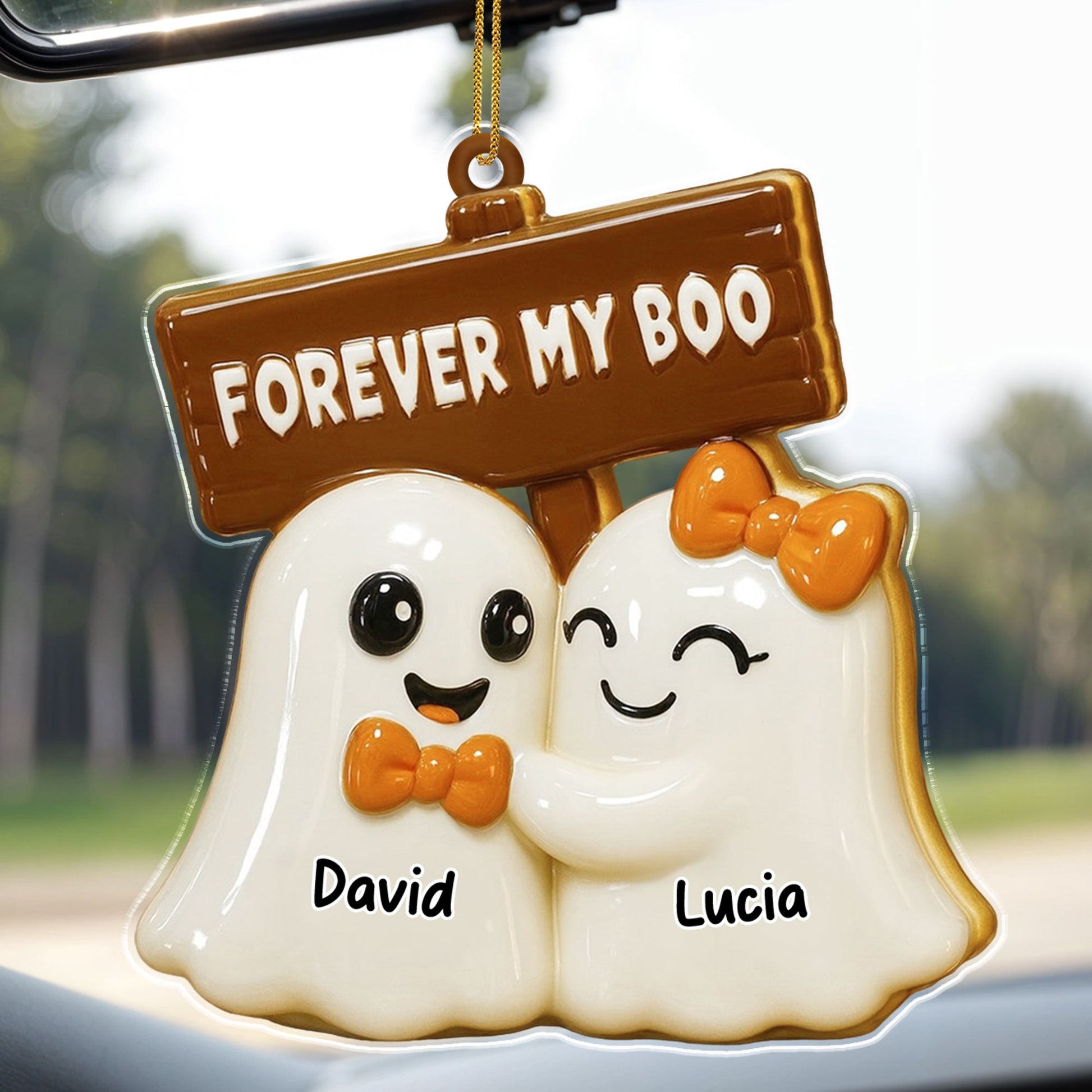 Forever My Boo, Cute Ghost Couple Ornament