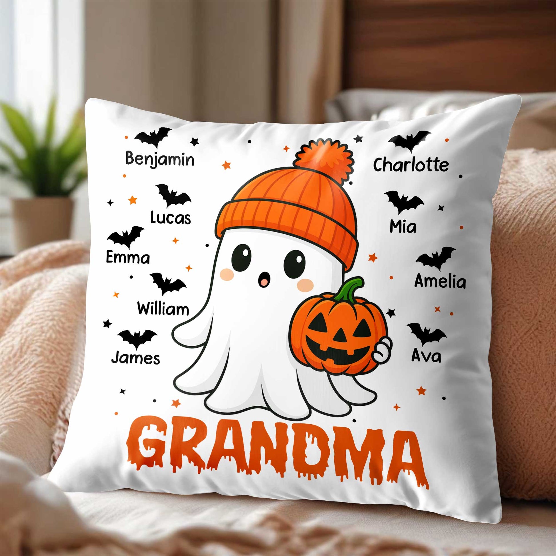 Celebrate Halloween With A Cute Ghost And Festive Pumpkin