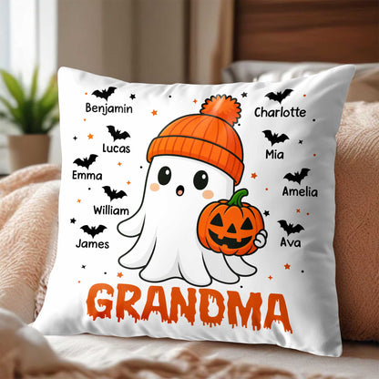 Celebrate Halloween With A Cute Ghost And Festive Pumpkin