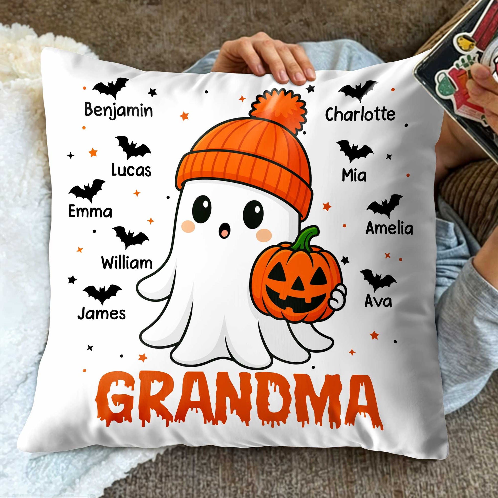 Celebrate Halloween With A Cute Ghost And Festive Pumpkin
