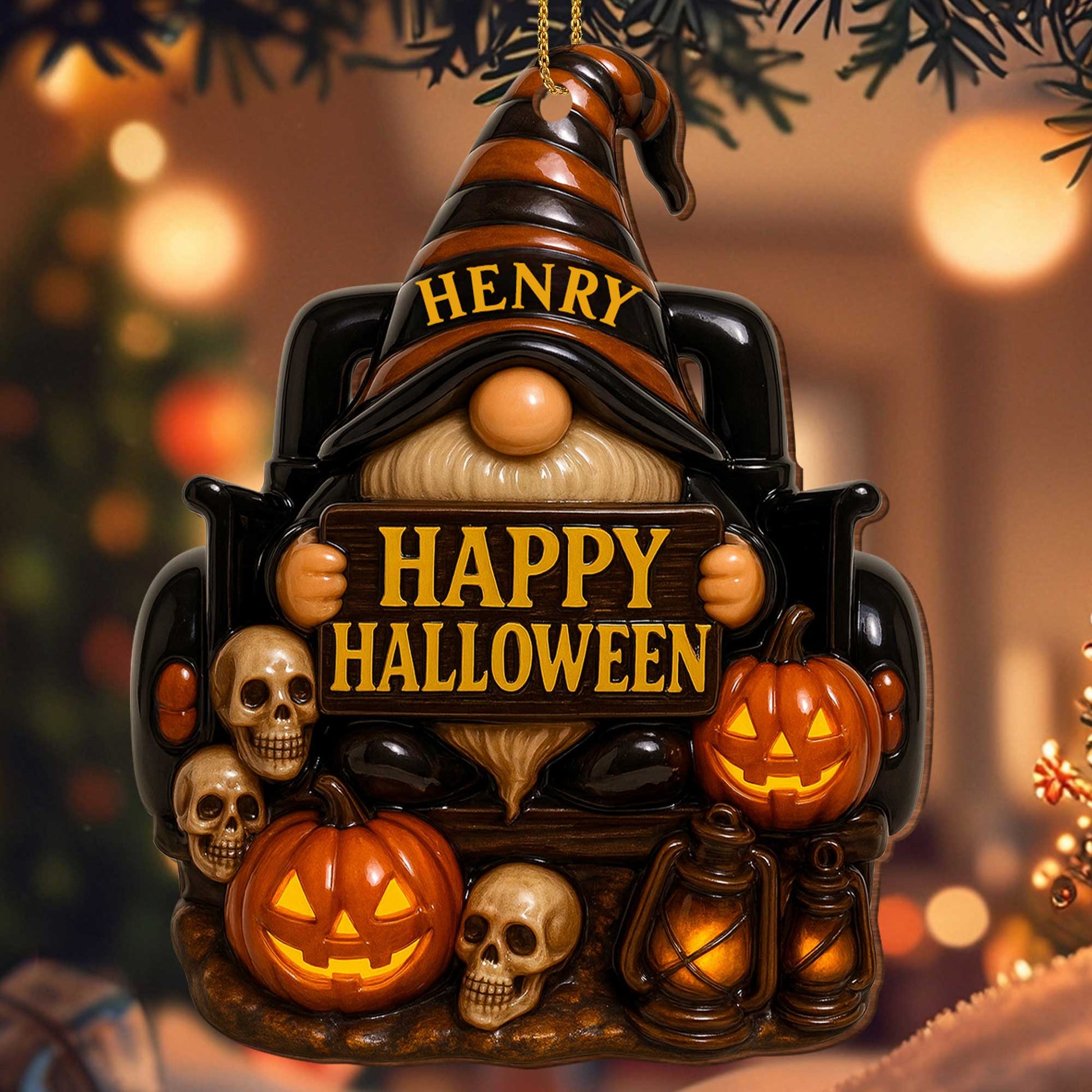 Happy Halloween, Pumpkins, Skulls, And Lanterns