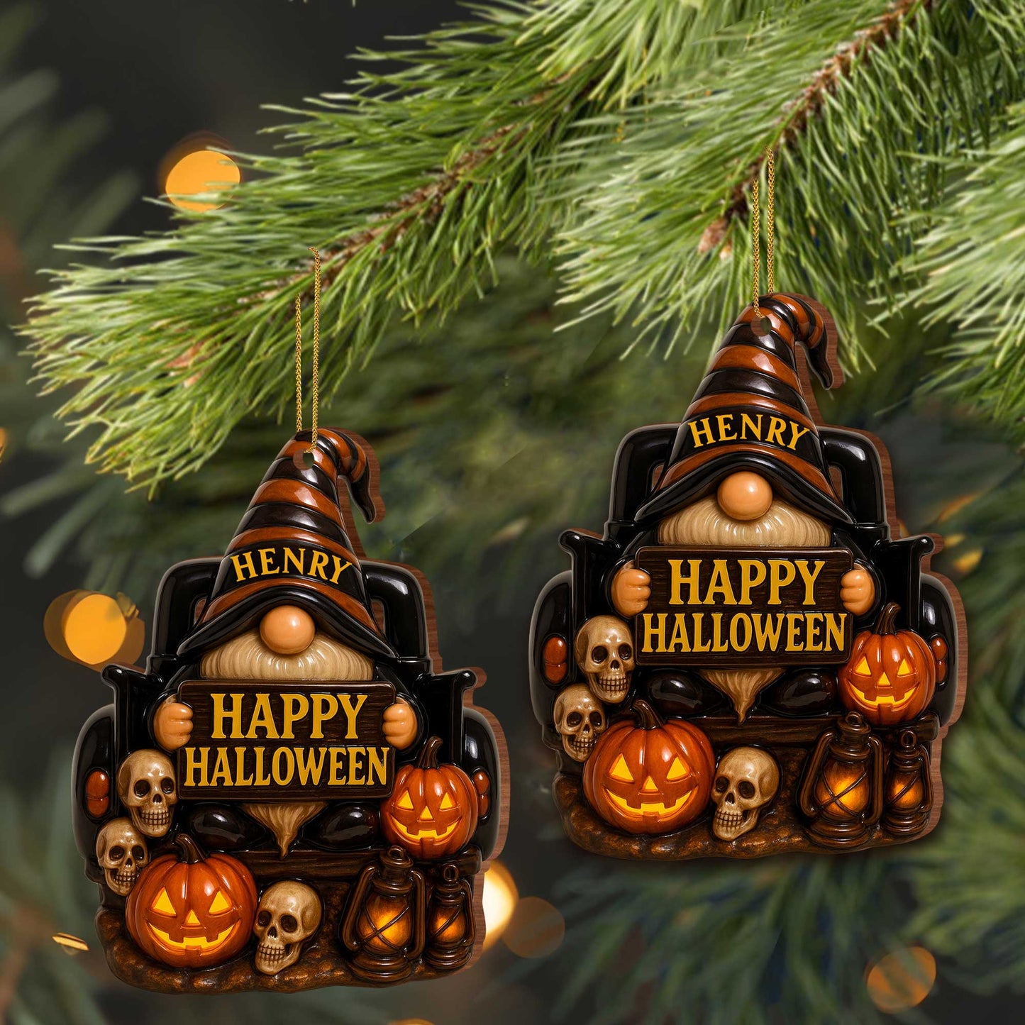 Happy Halloween, Pumpkins, Skulls, And Lanterns