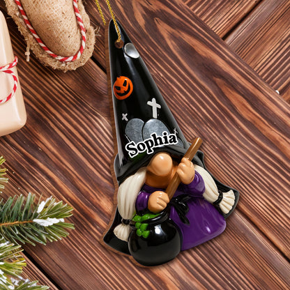 Boo! Ghost With Pumpkin And Bone