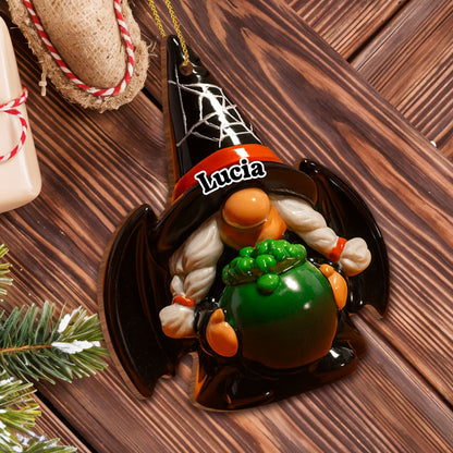 Boo! Ghost With Pumpkin And Bone