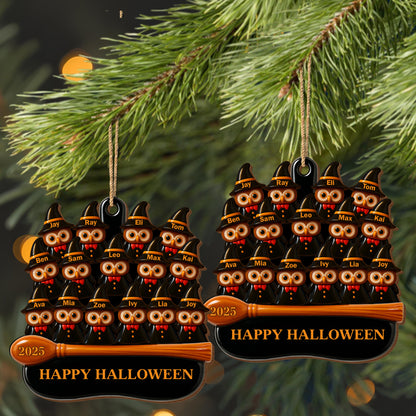 Happy Halloween Owl Family Decoration
