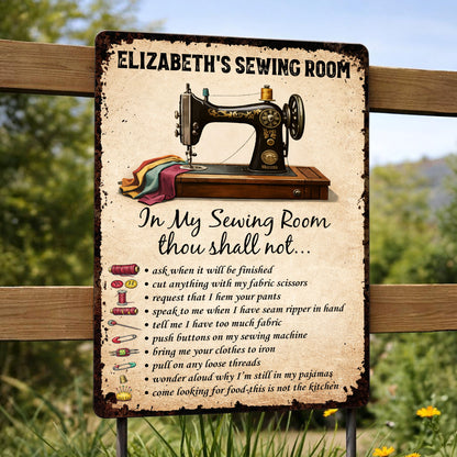 In My Sewing Room, Thou Shall Not, Sewing Machine and Scissors