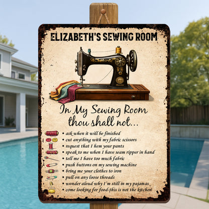 My Sewing Room In My Sewing Room Thou Shall Not Rules Vintage Machine