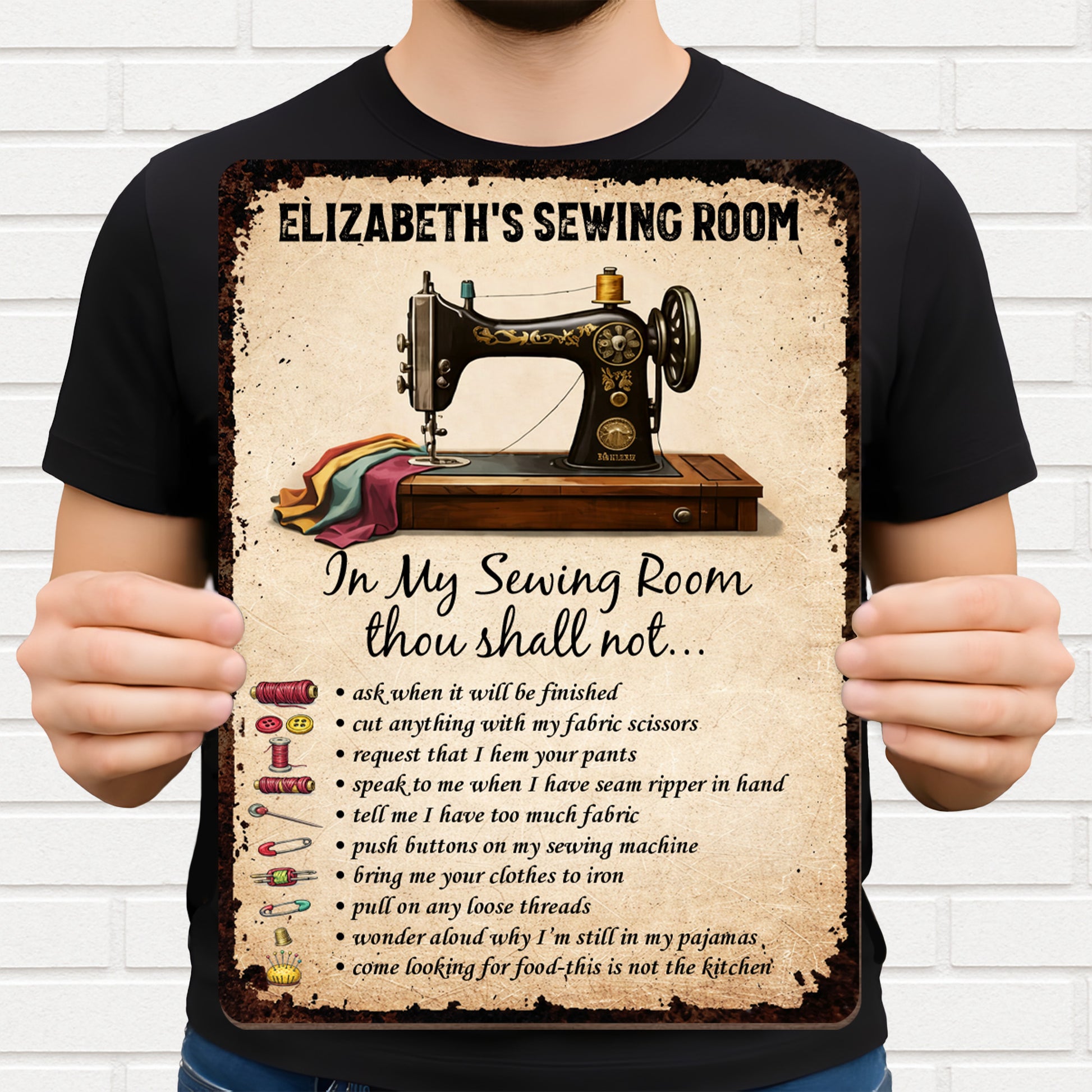 My Sewing Room In My Sewing Room Thou Shall Not Rules Vintage Machine