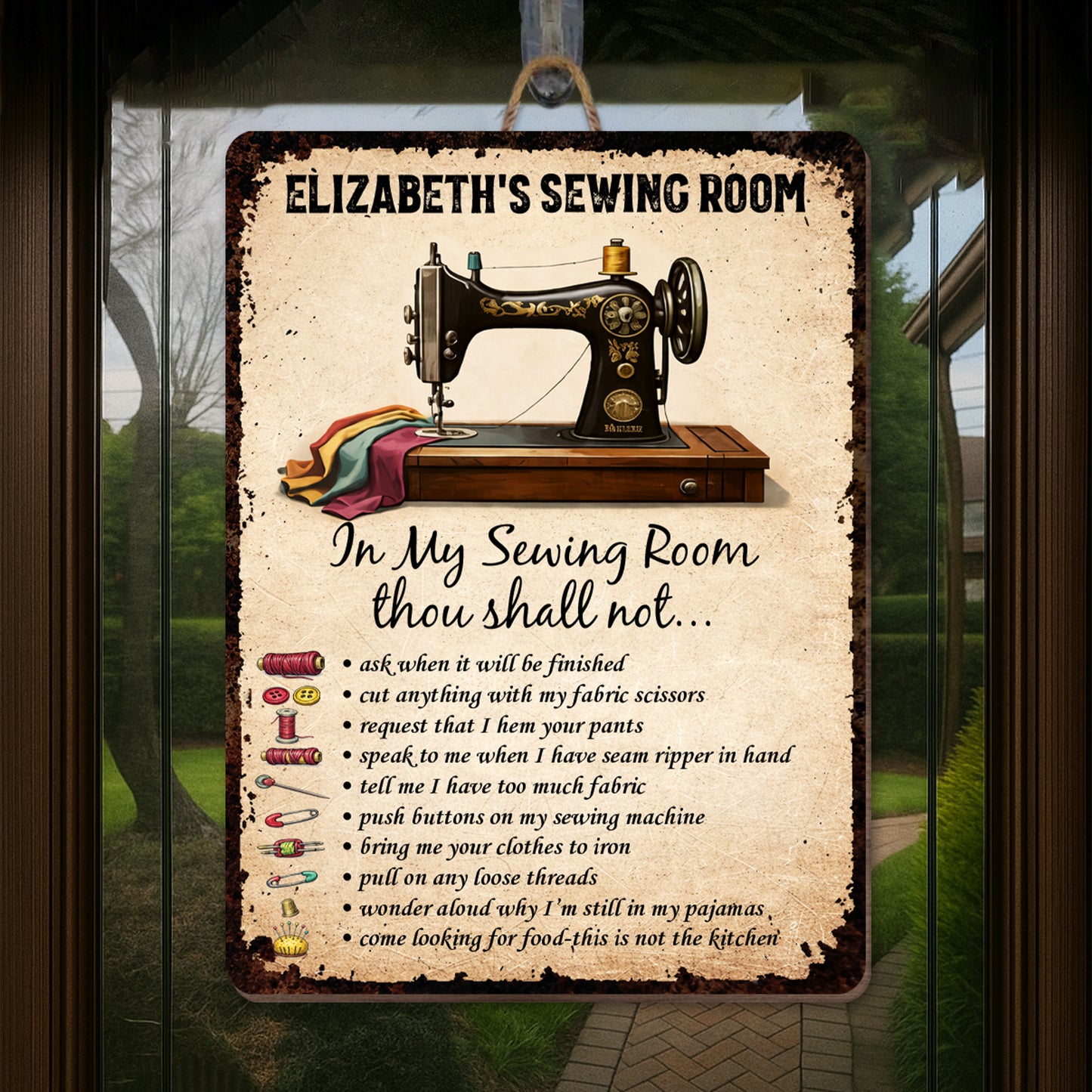 My Sewing Room In My Sewing Room Thou Shall Not Rules Vintage Machine