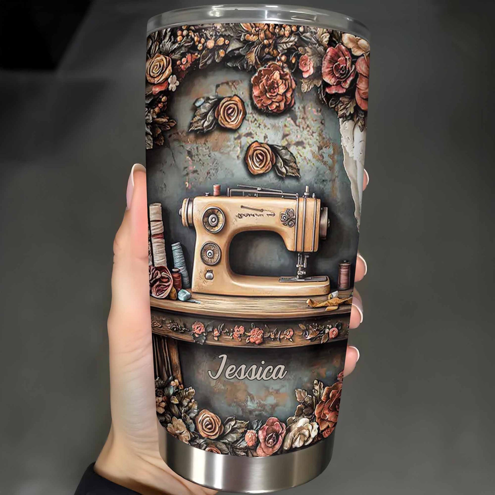 Celebrate Creativity Vintage Sewing Machine And Roses