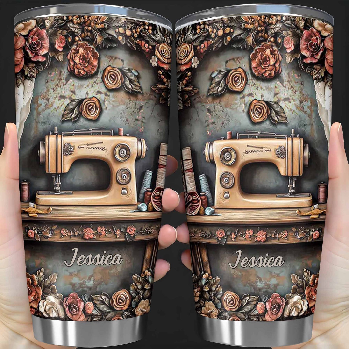 Celebrate Creativity Vintage Sewing Machine And Roses