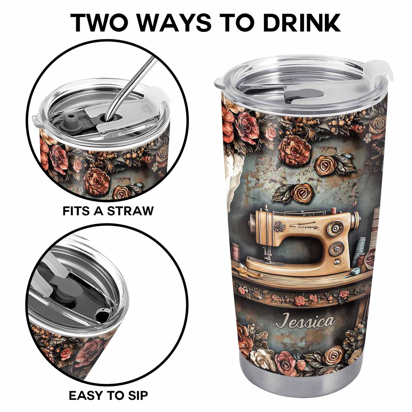 Celebrate Creativity Vintage Sewing Machine And Roses