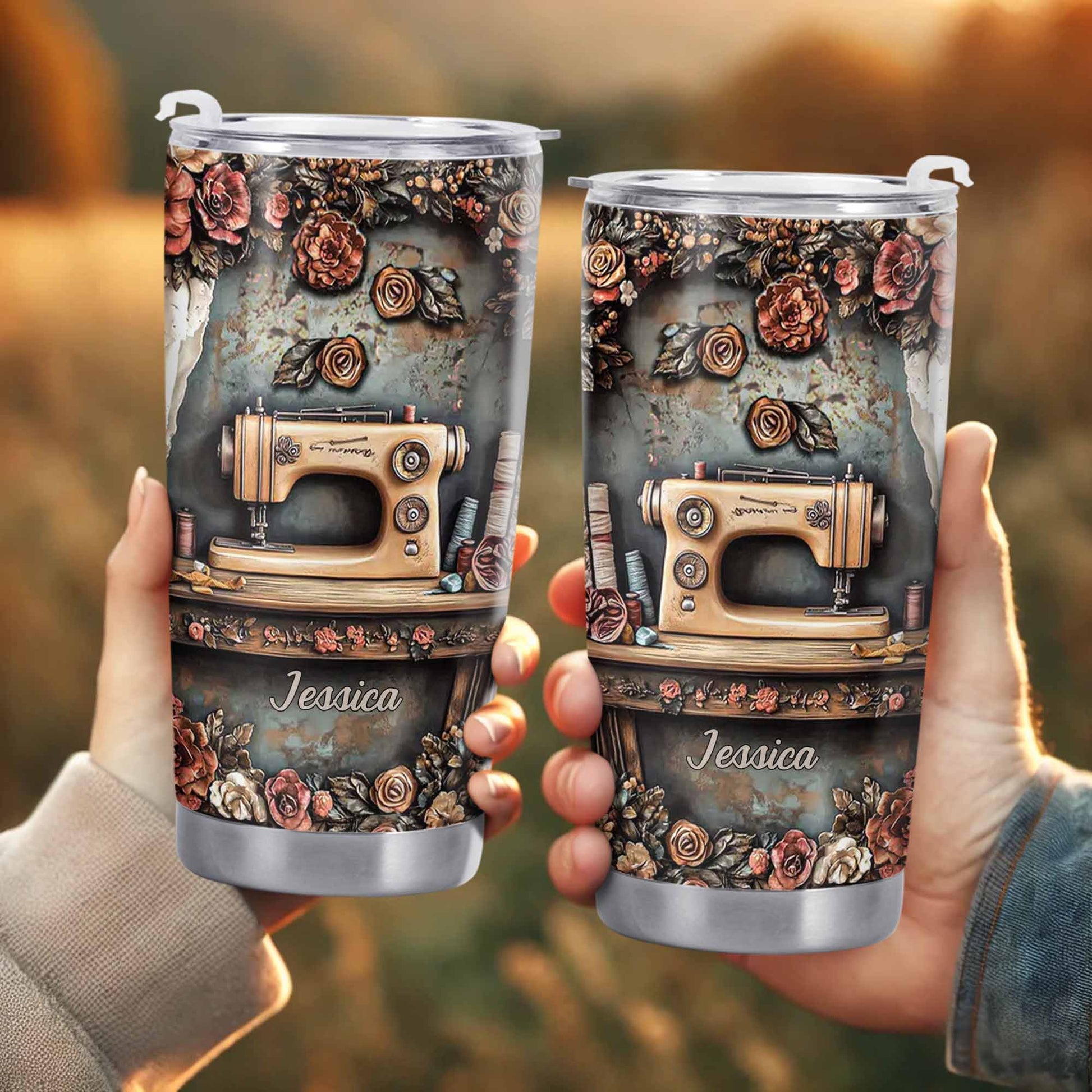 Celebrate Creativity Vintage Sewing Machine And Roses