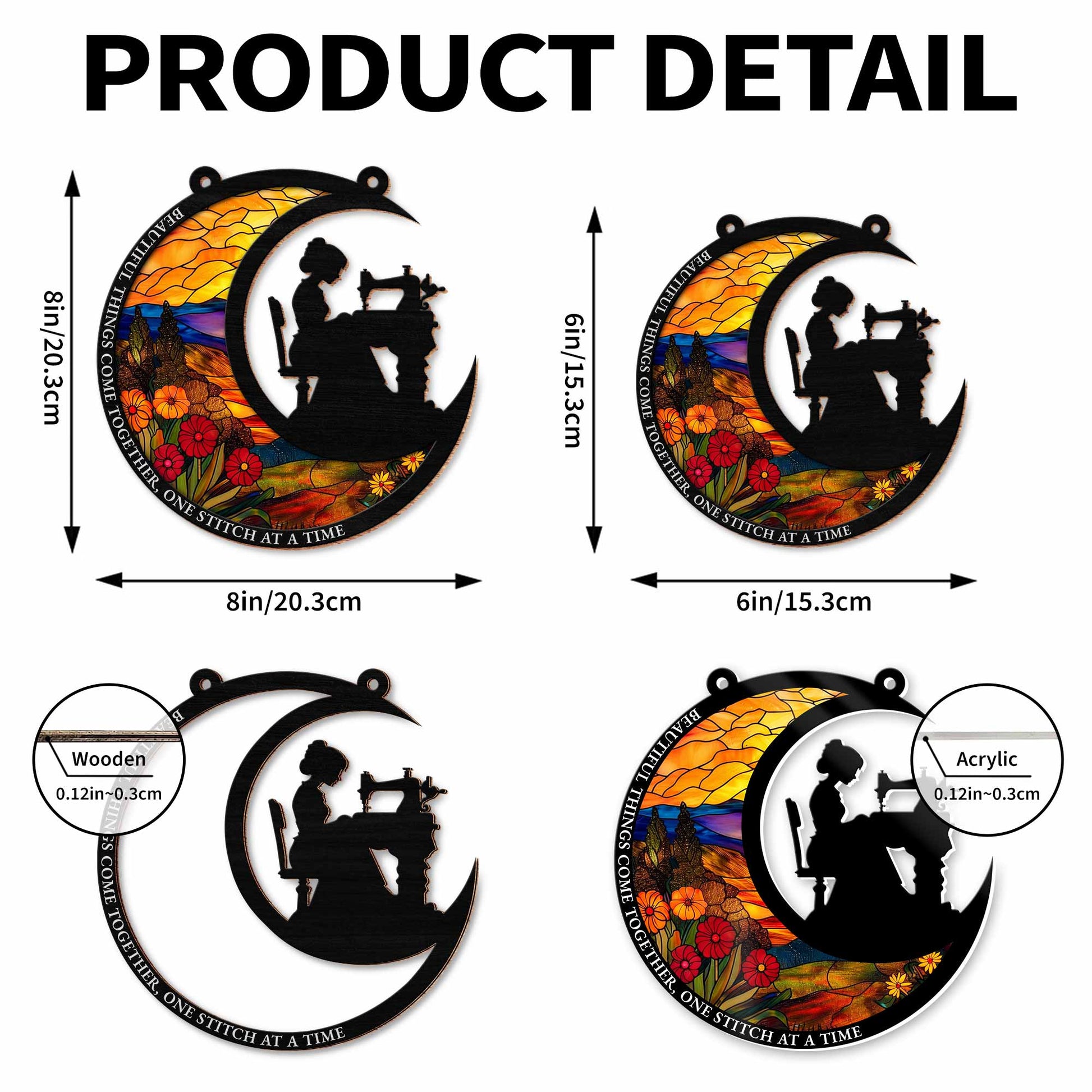 Beautiful Things Come Together, Woman Sewing and Flowers