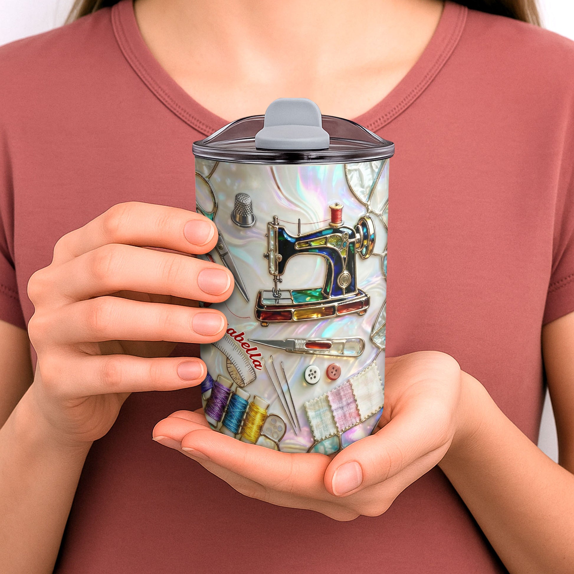 Sewing Is My Soul Language With Sewing Machine And Scissors