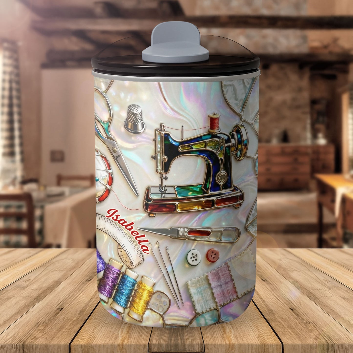 Sewing Is My Soul Language With Sewing Machine And Scissors