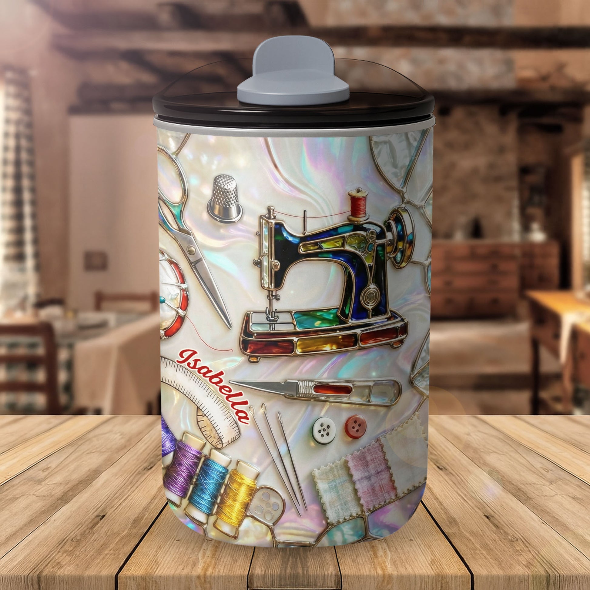 Sewing Is My Soul Language With Sewing Machine And Scissors