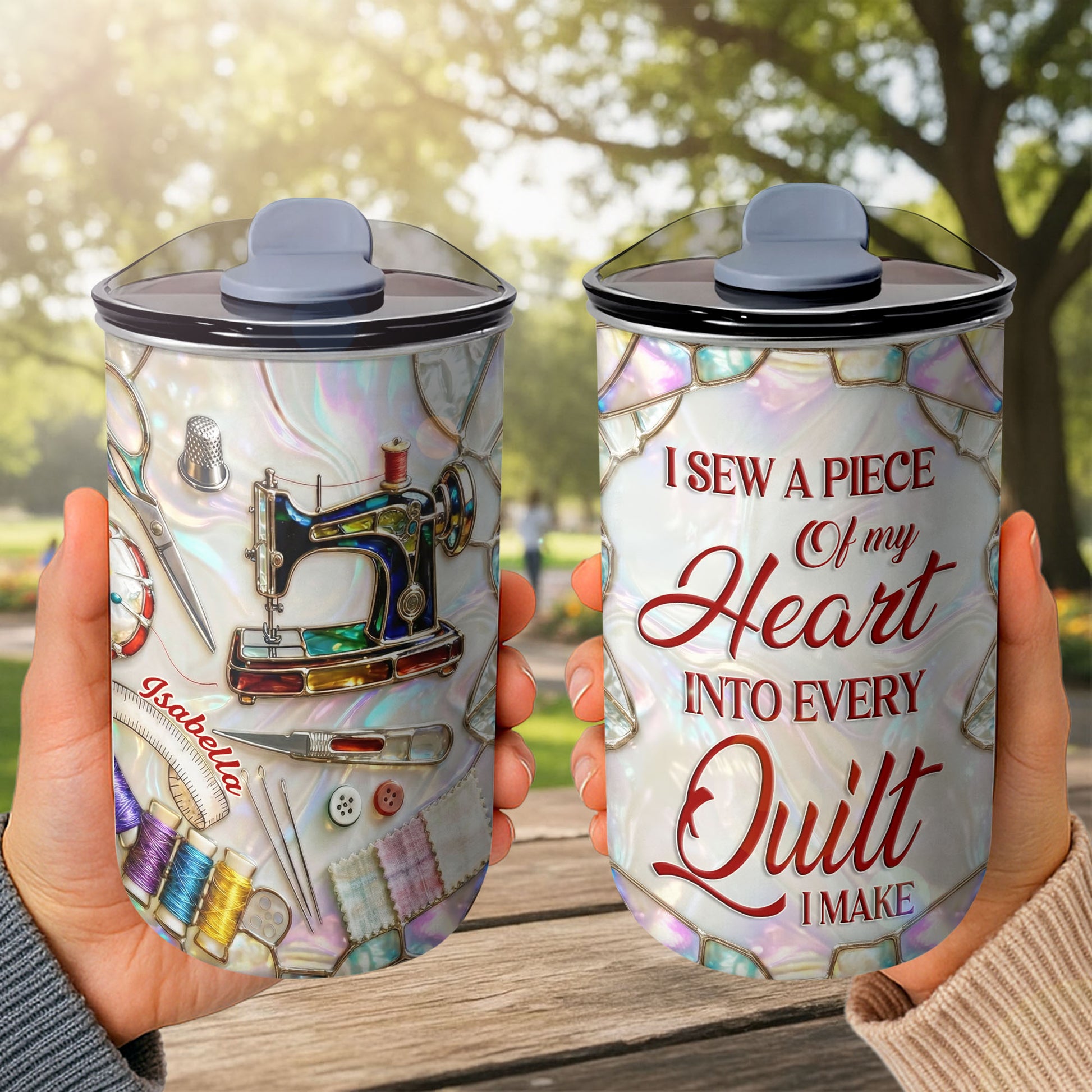 Sewing Is My Soul Language With Sewing Machine And Scissors