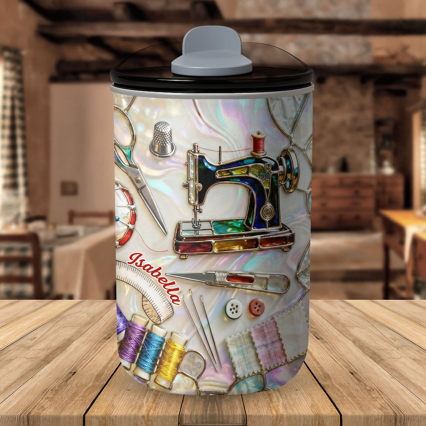 Sewing Is My Soul Language With Sewing Machine And Scissors