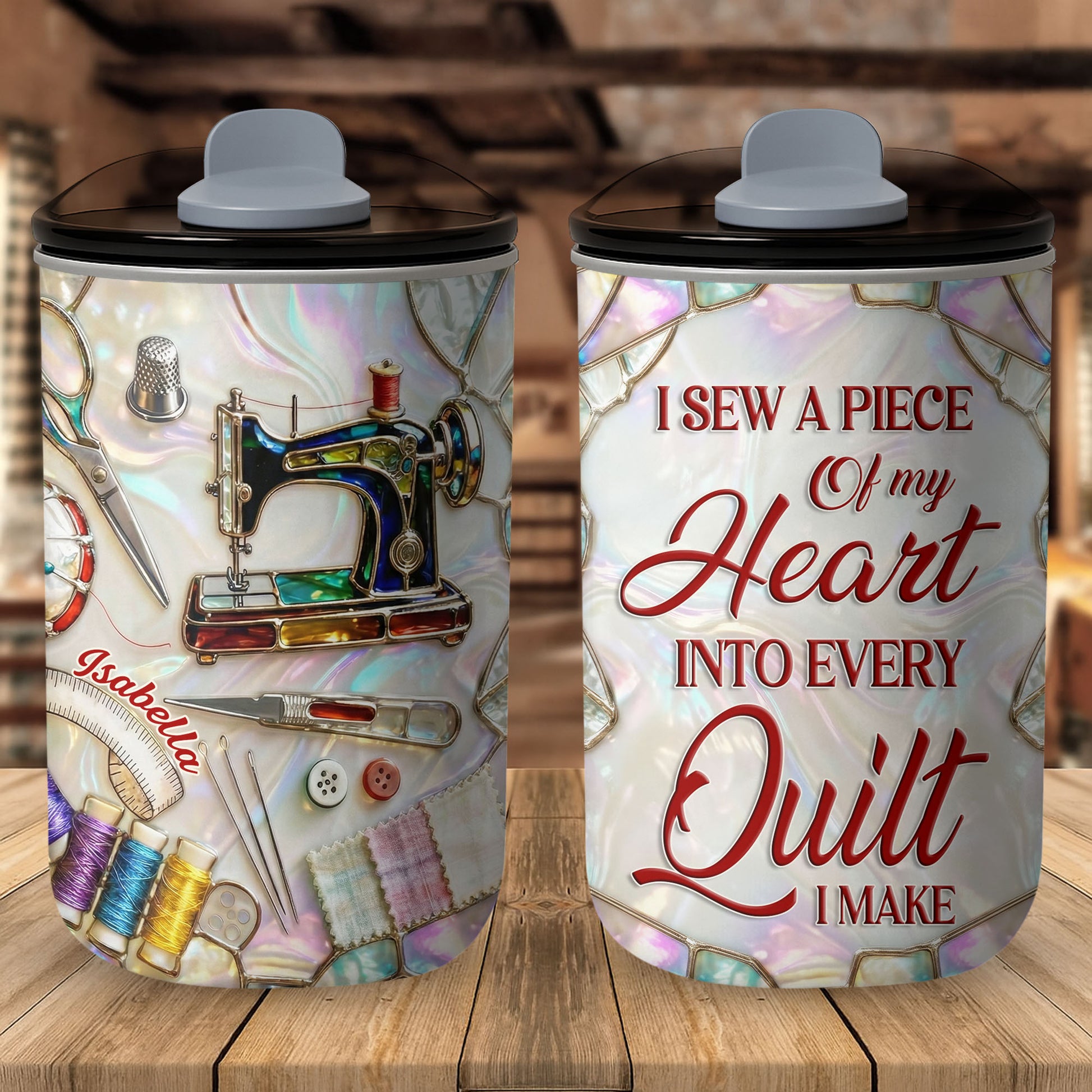 Sewing Is My Soul Language With Sewing Machine And Scissors