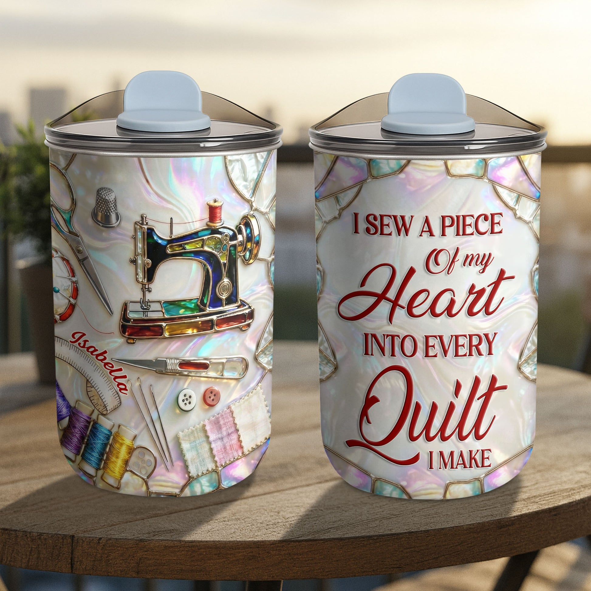 Sewing Is My Soul Language With Sewing Machine And Scissors