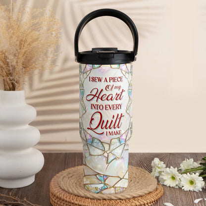 I Sew A Piece Of My Heart Into Every Quilt I Make Mosaic Pattern