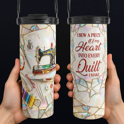 I Sew A Piece Of My Heart Into Every Quilt I Make Mosaic Pattern