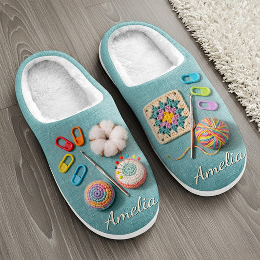 A Happy Place With Yarn And Crochet Hook Crafting Design