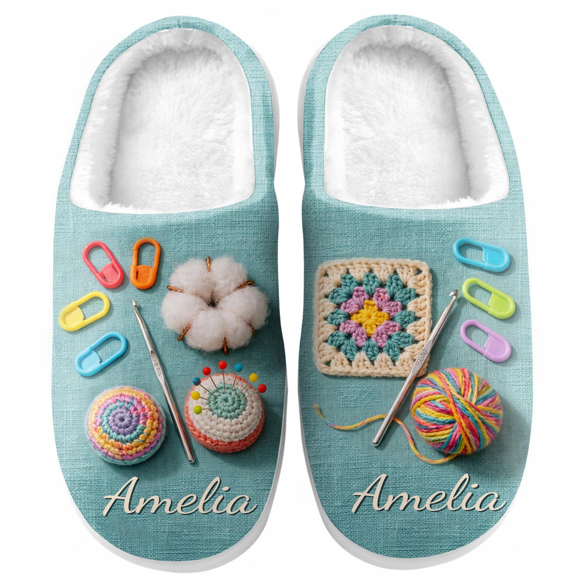 A Happy Place With Yarn And Crochet Hook Crafting Design