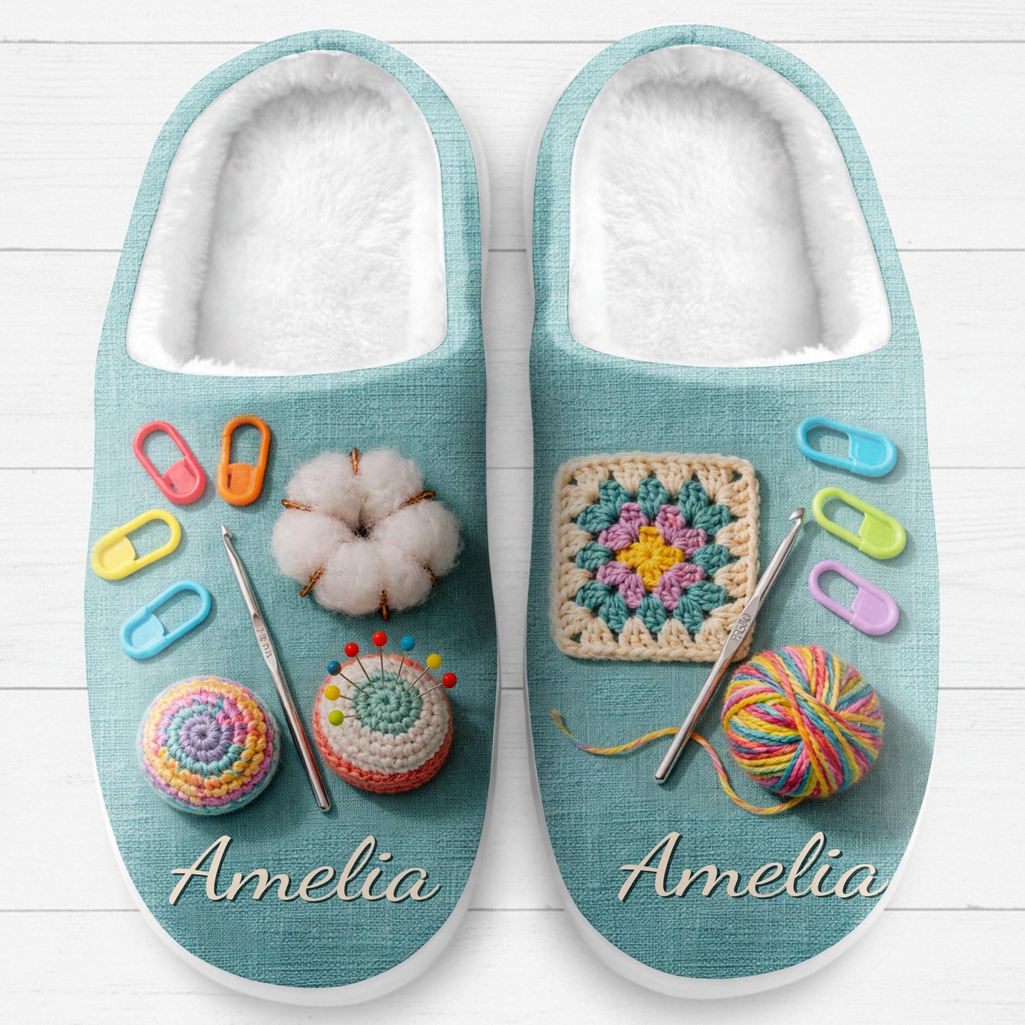 A Happy Place With Yarn And Crochet Hook Crafting Design