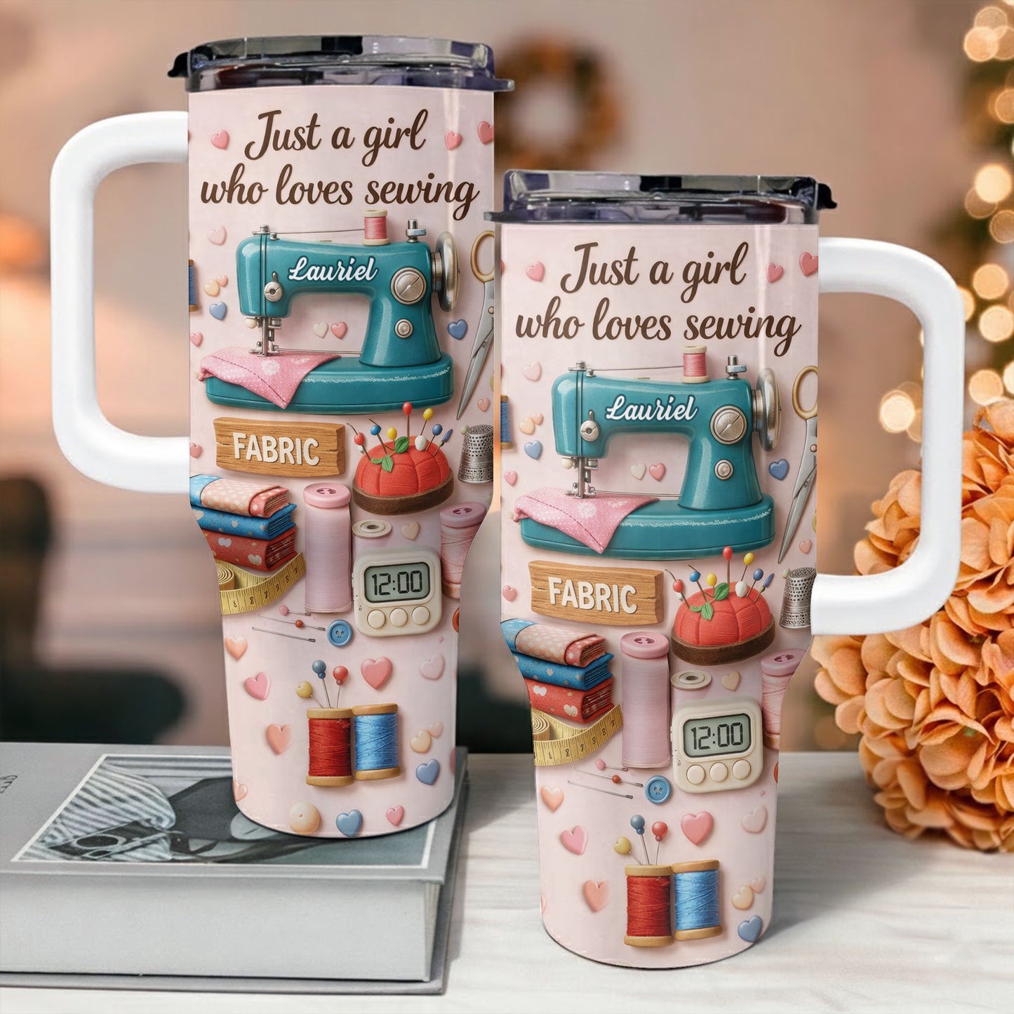 Just A Girl Who Loves Sewing Machine And Fabric