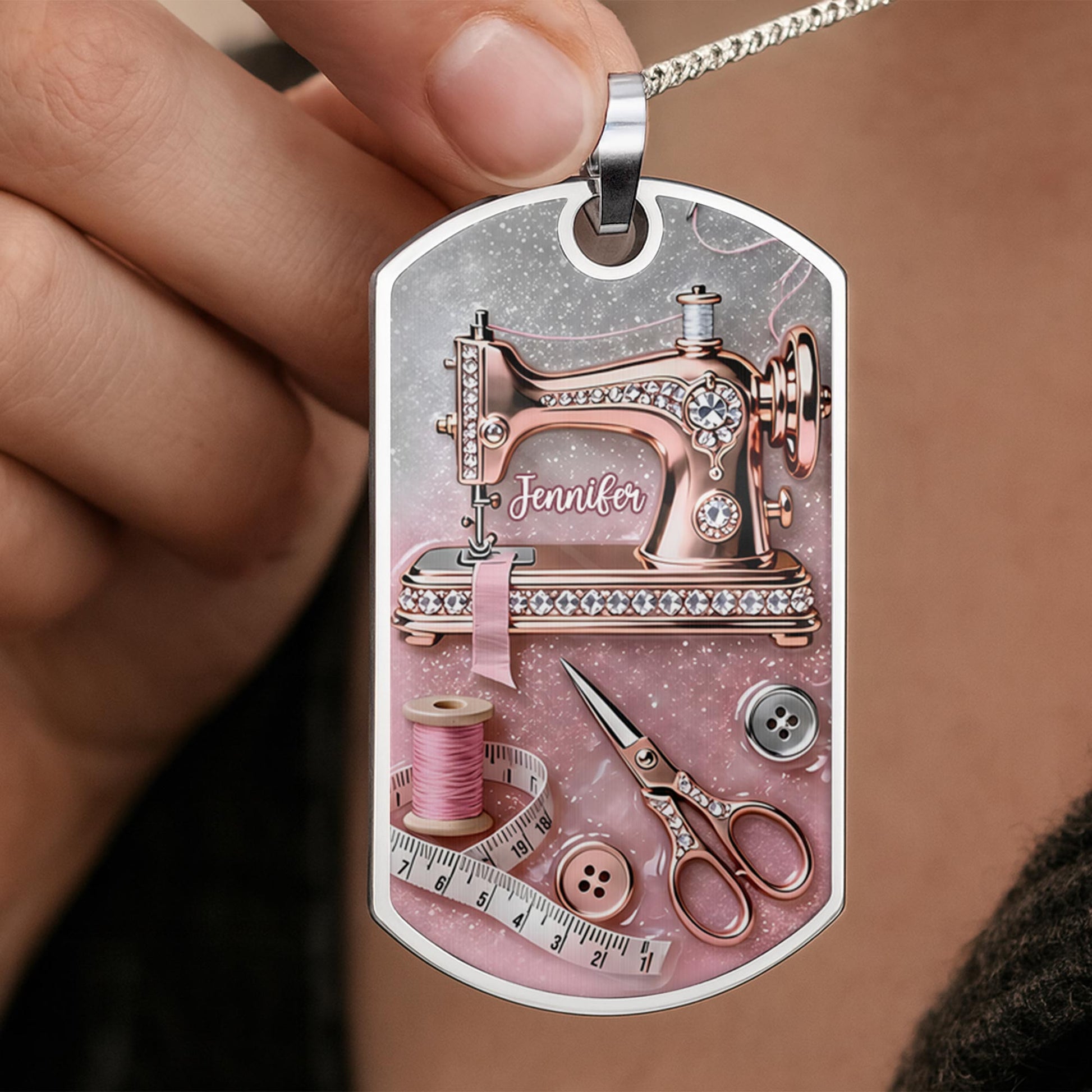 Weaves Her Heart Into Every Stitch Sewing Machine And Scissors