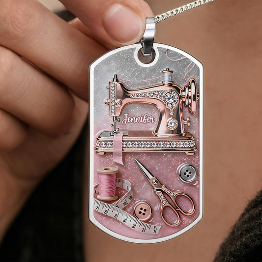 Weaves Her Heart Into Every Stitch Sewing Machine And Scissors