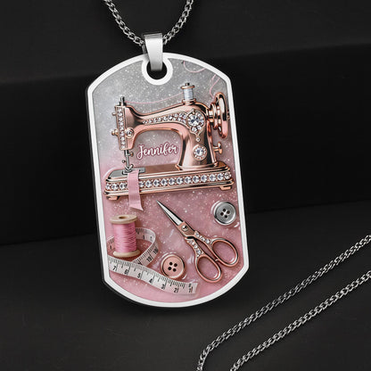 Weaves Her Heart Into Every Stitch Sewing Machine And Scissors