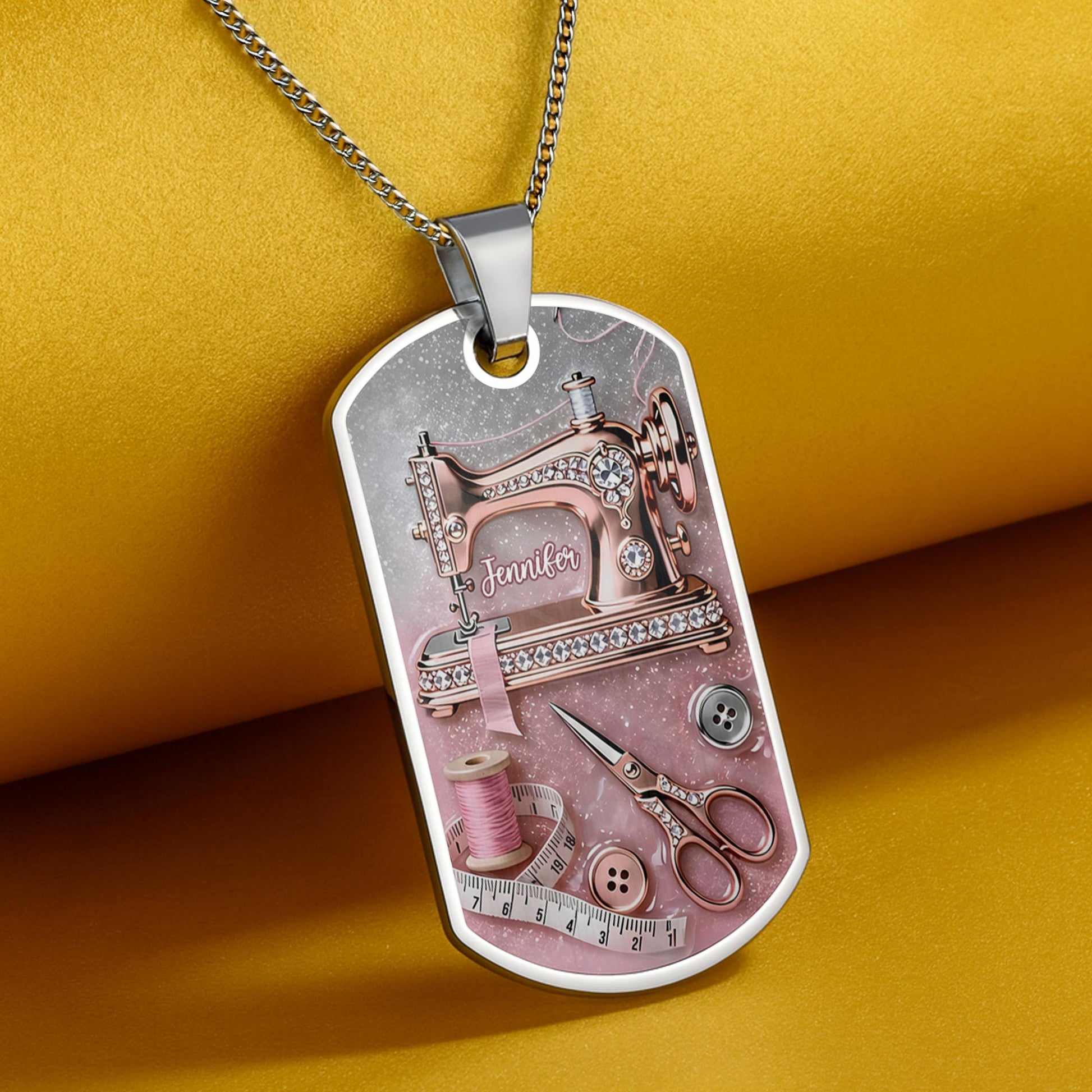 Weaves Her Heart Into Every Stitch Sewing Machine And Scissors