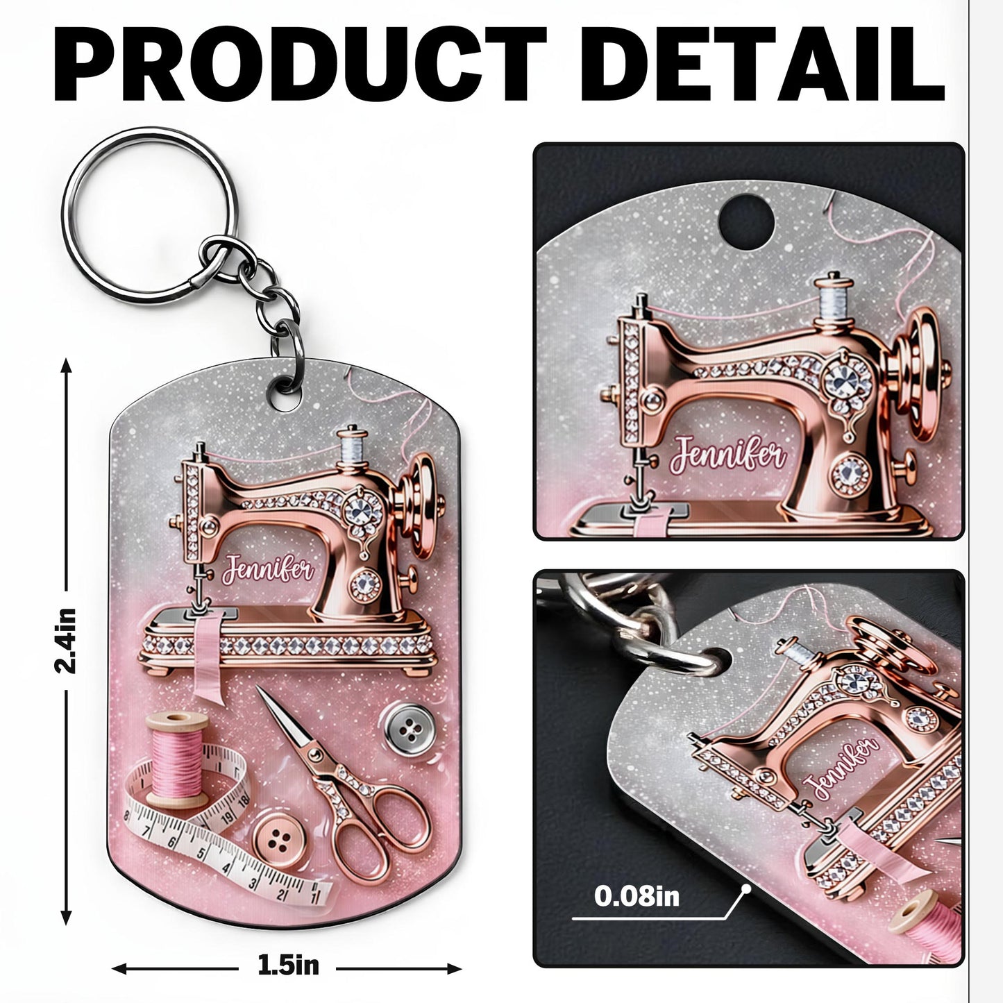 Sewing Is My Therapy With Sewing Machine And Scissors