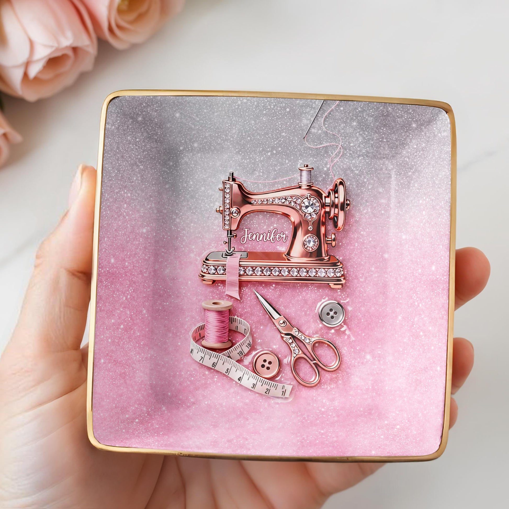 A Life Stitched With Love Sewing Machine Scissors And Thread