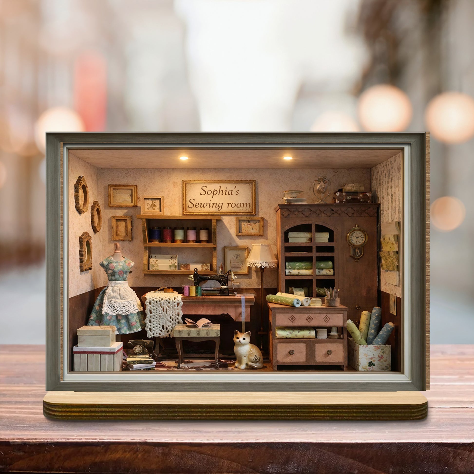 My Sewing Room With Vintage Sewing Machine And Fabrics