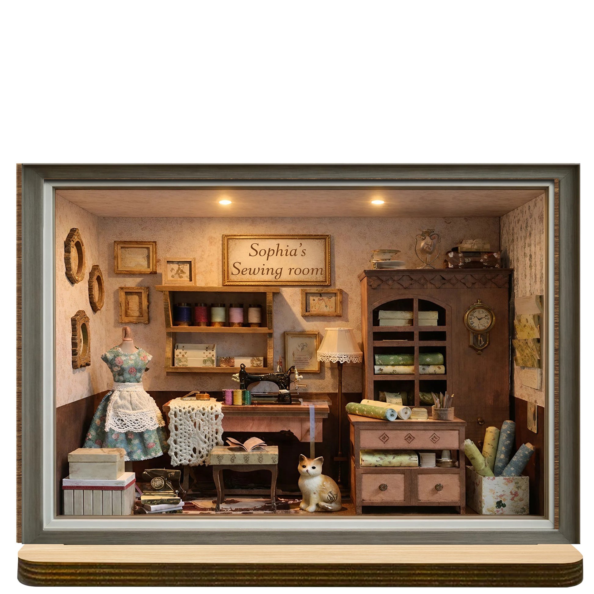 My Sewing Room With Vintage Sewing Machine And Fabrics