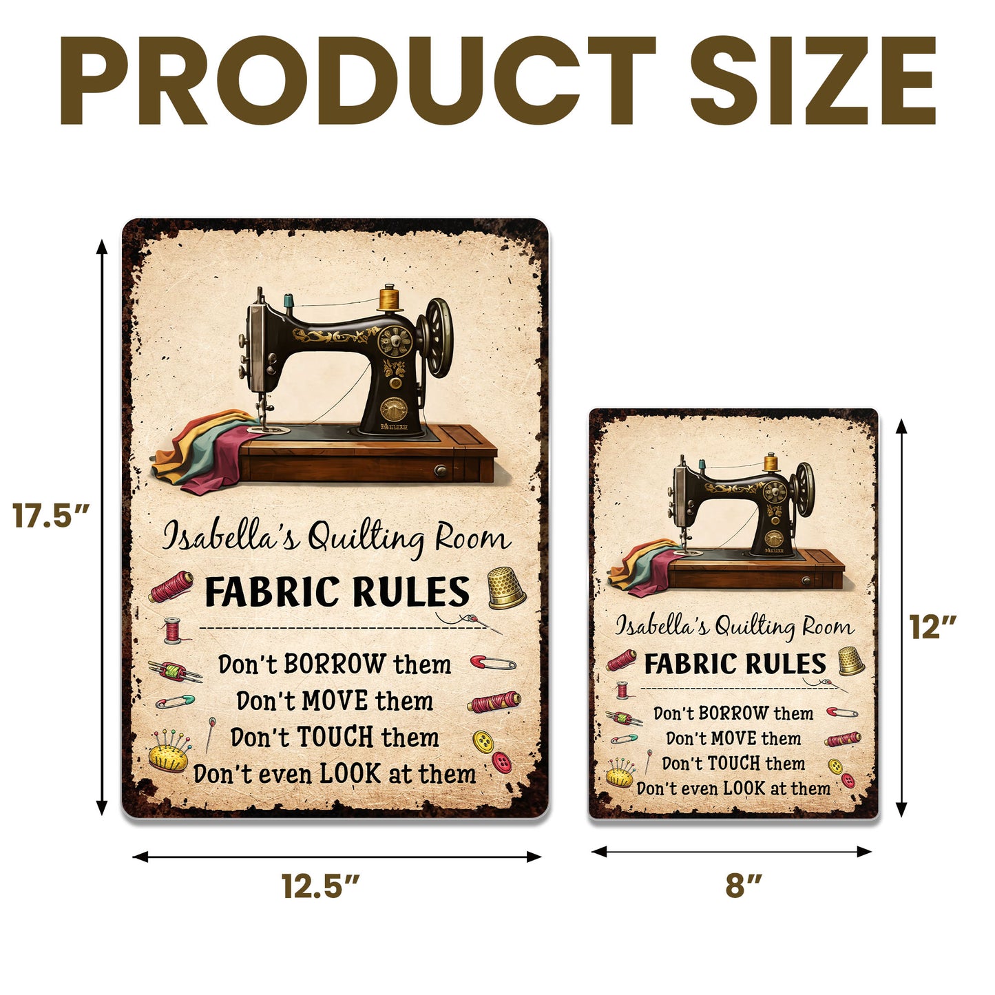 Fabric Rules For My Quilting Room With Sewing Machine And Thread