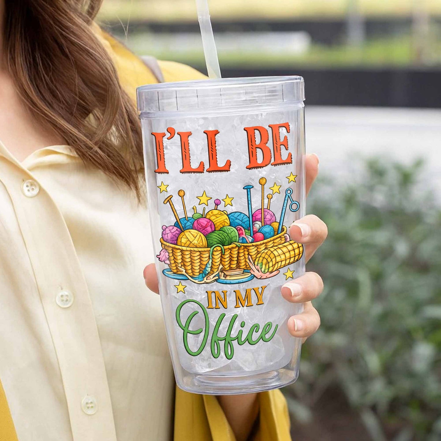 Knitting Is My Therapy, Yarn And Basket Design