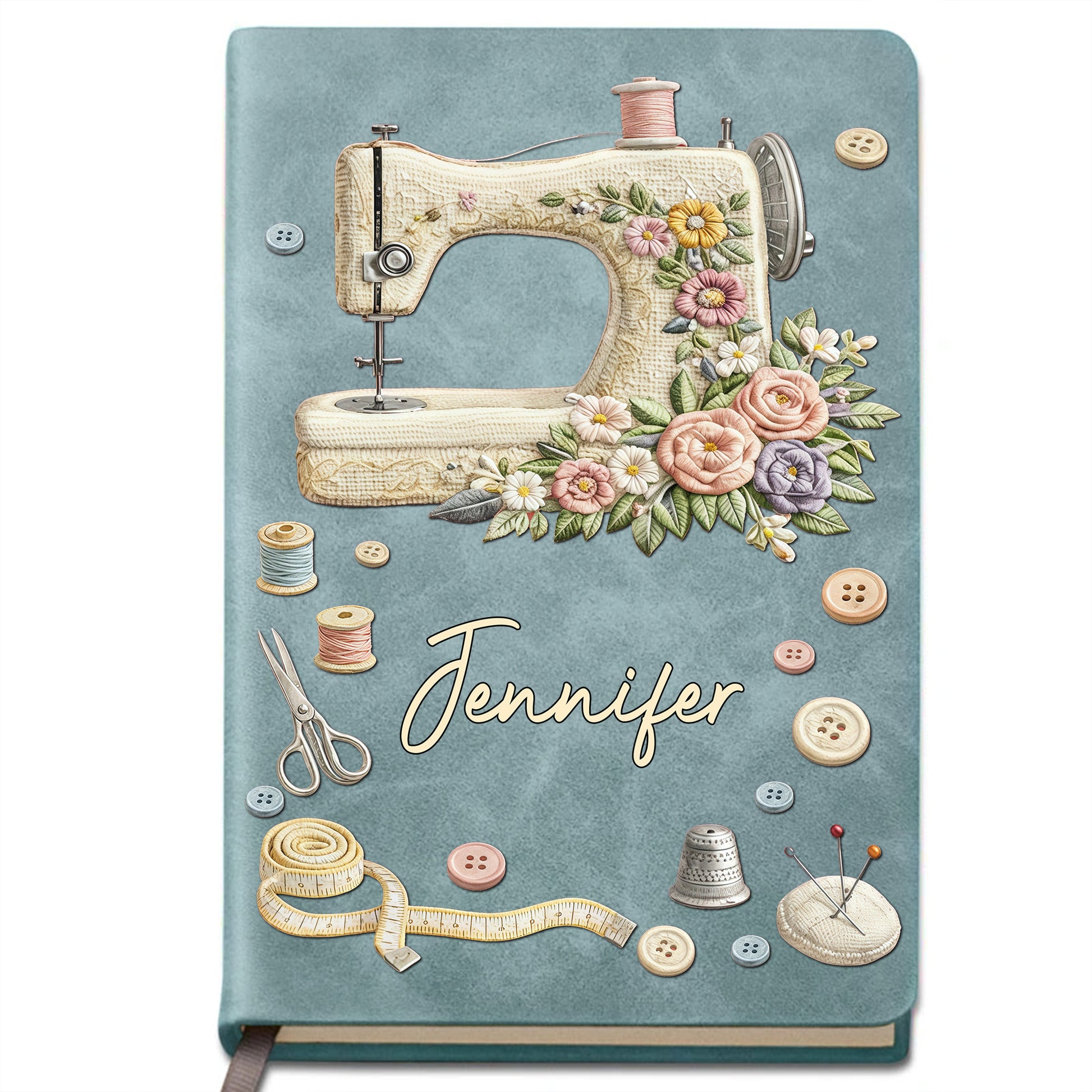 She Sews Love Into Every Stitch Floral Sewing Machine